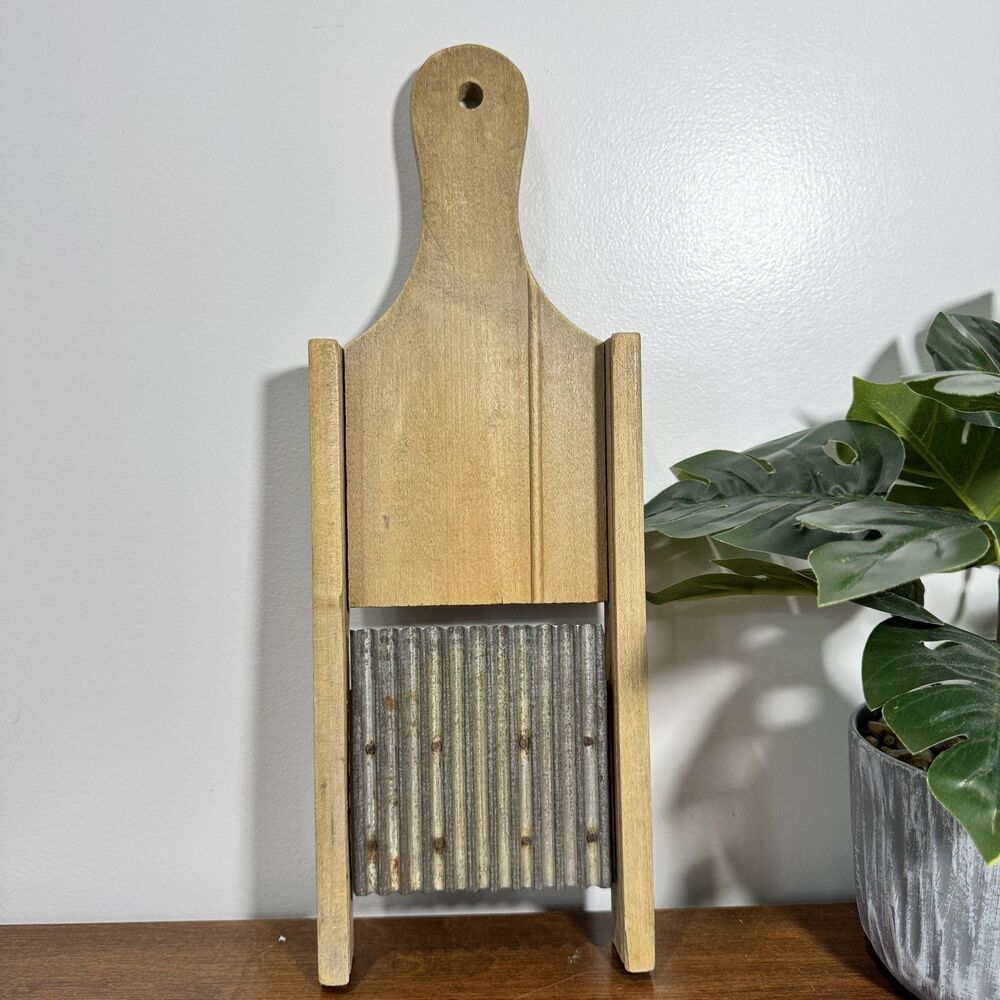 Vintage Wooden Spaetzle Maker Noodle Slicer Grater Rustic Kitchen Tool